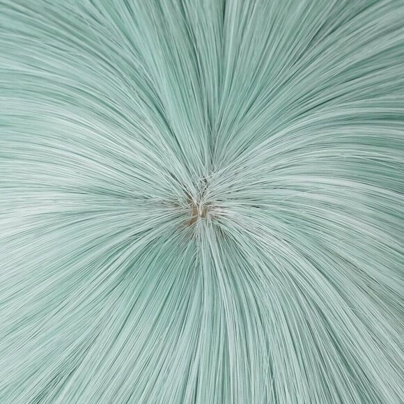 ? Women Green Long Cosplay Wig Mint Striaght Halloween Costume Party Hair Cap main image 6